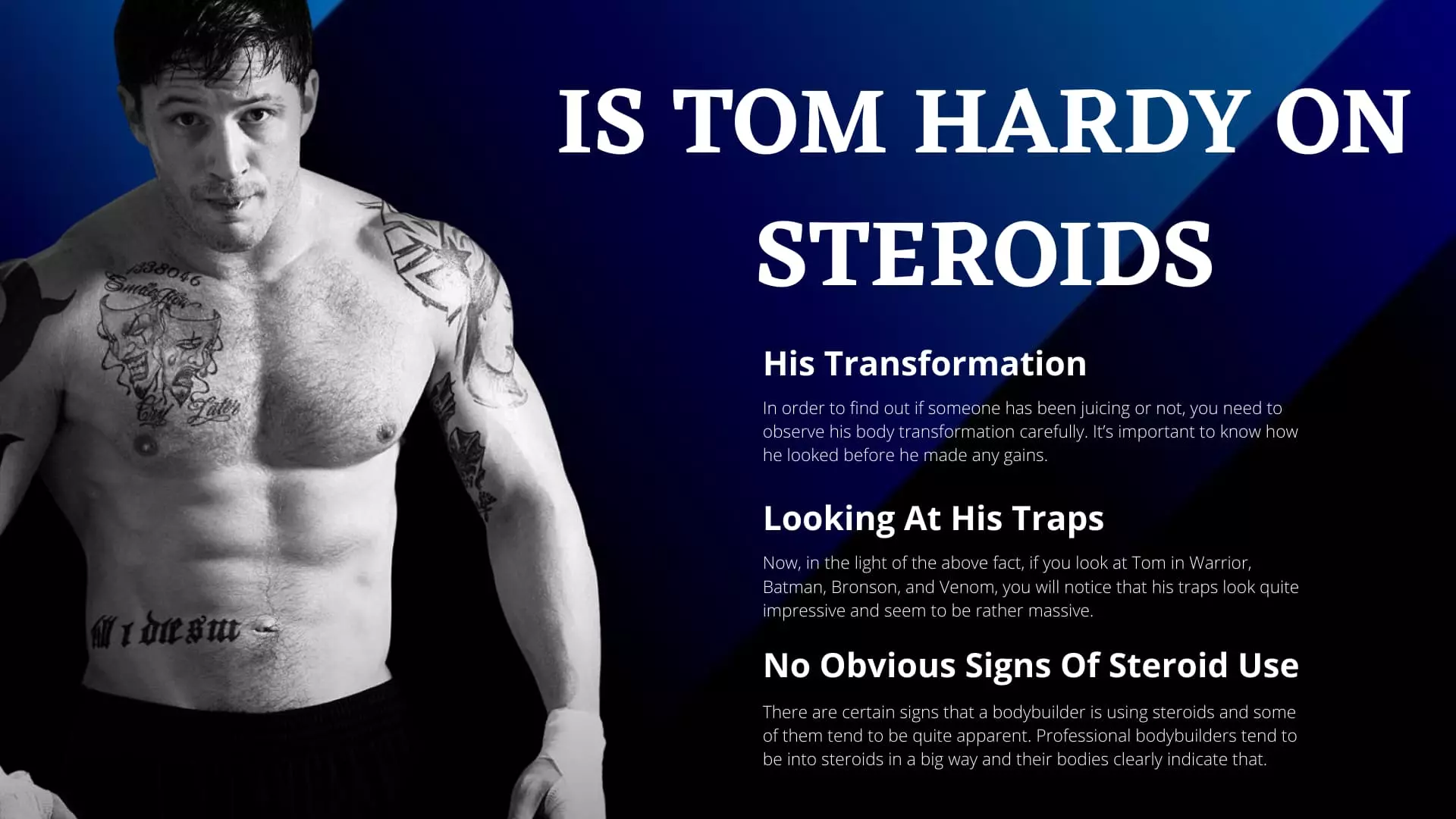 Is Tom Hardy On Steroids