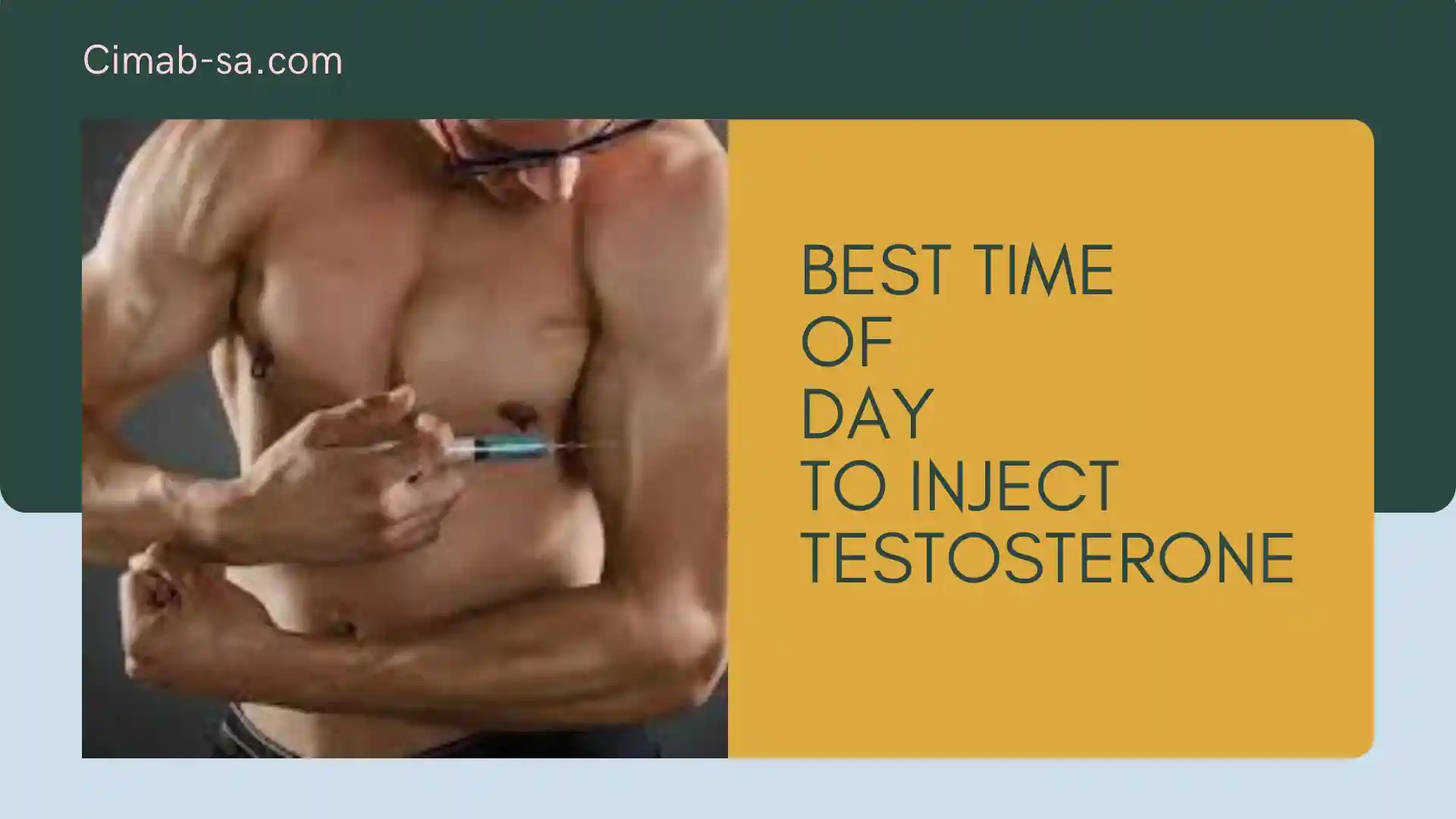 Testosterone Injection Timeline Best Time of Day To Inject Testosterone